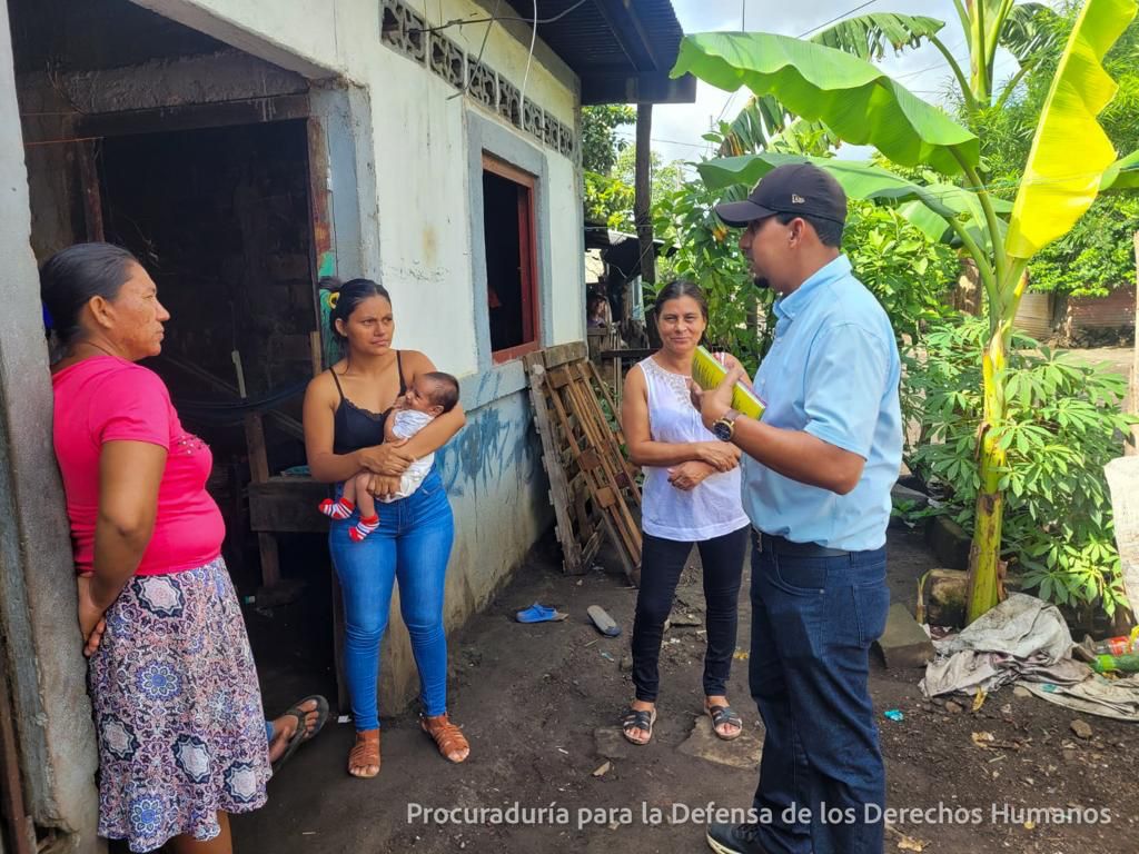 PDDH realizó visitas directas a familias en el municipio de León