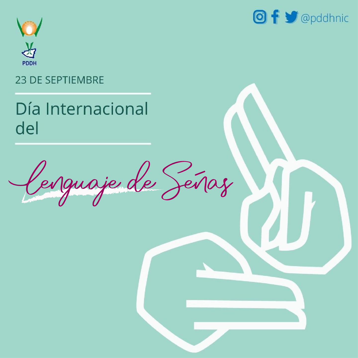 Día Internacional del Lenguaje de Señas.