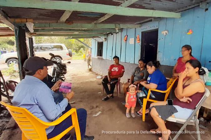 Visitas directas a familias de Cárdenas, departamento de Rivas