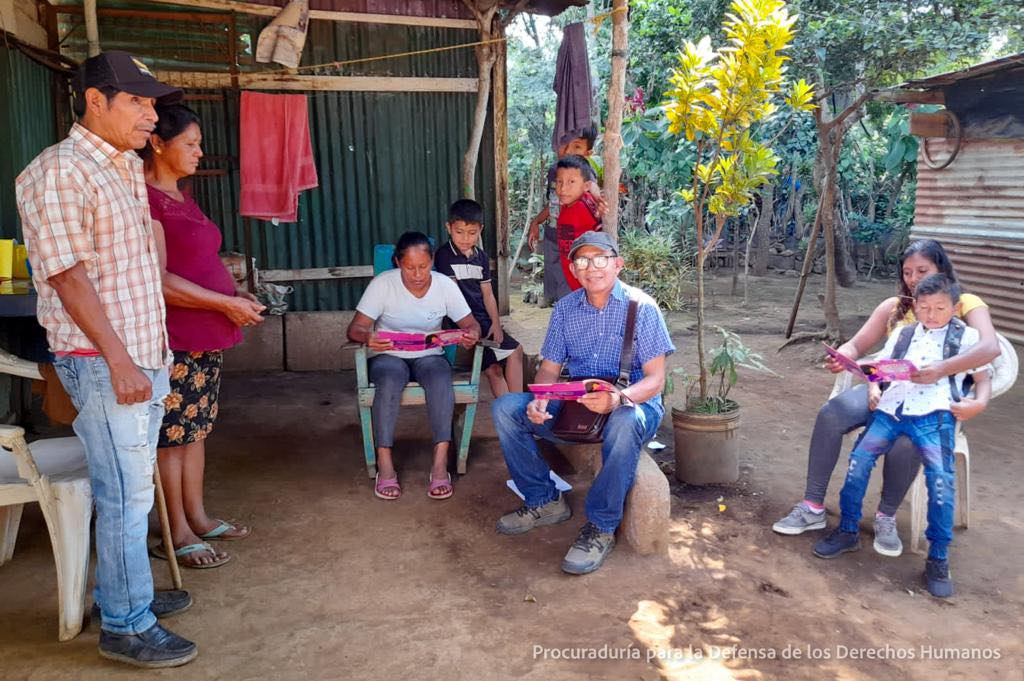PDDH realiza visitas directas a familias de Nindirí, departamento de Masaya