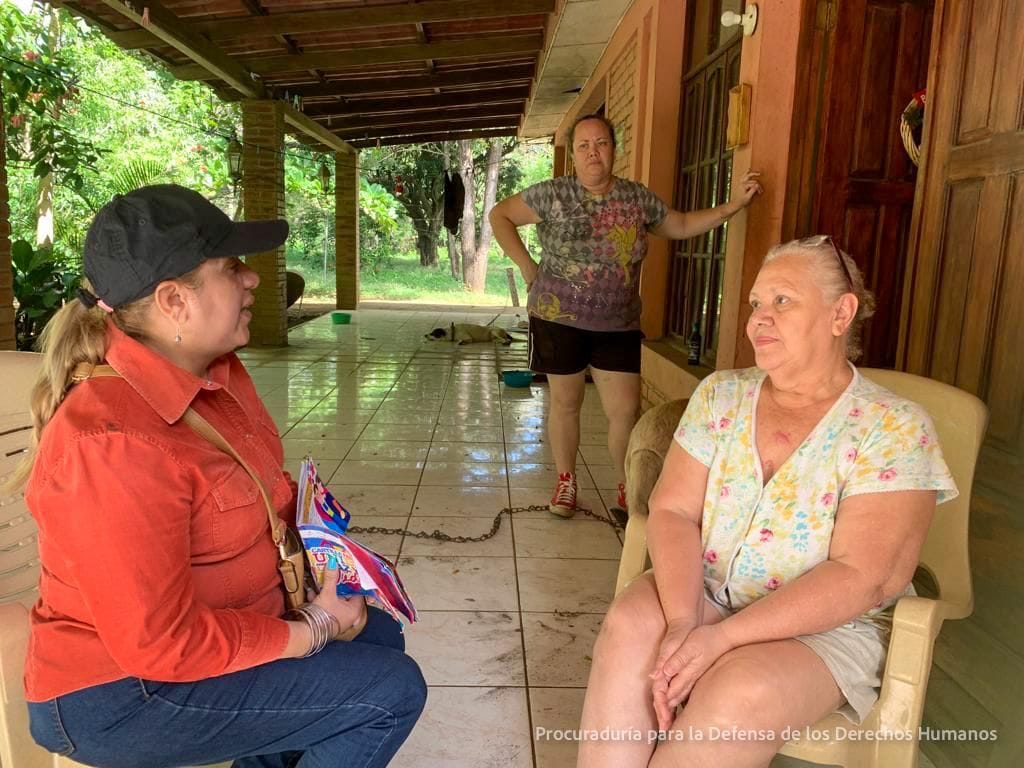 Visitas directas de la PDDH a familias de Nindirí