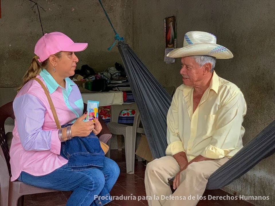PDDH visitas a familias de Cuapa, departamento de Chontales